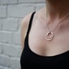 Sterling Silver Double Circle Necklace 