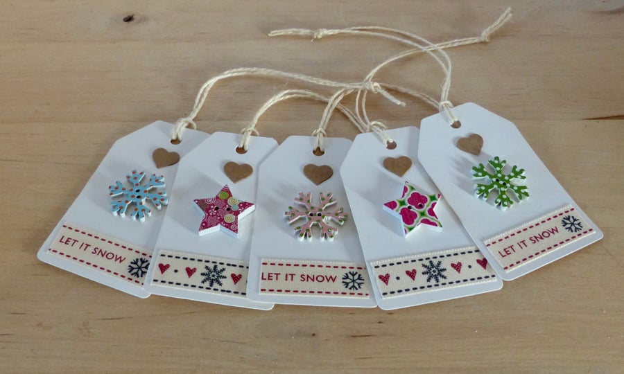 Set of 5 Christmas Gift Tags