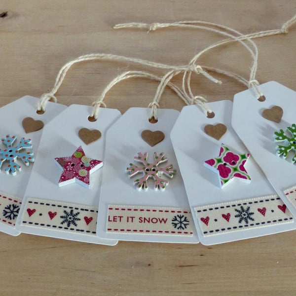 Set of 5 Christmas Gift Tags