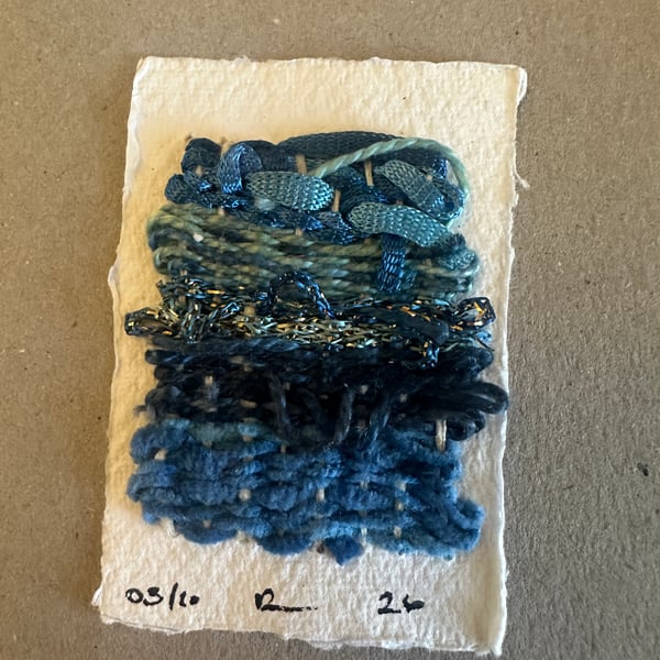 Miniature weaving on paper 3 of 10