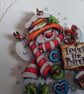 Christmas card. Snowman Christmas card. Ref 229 - Image 2