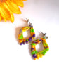 Colourful Handmade Polymer Clay Statement Earrings - Image 5