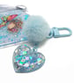 Flower Fairy Bag Charm or Keyring in Holographic Blue - Image 4