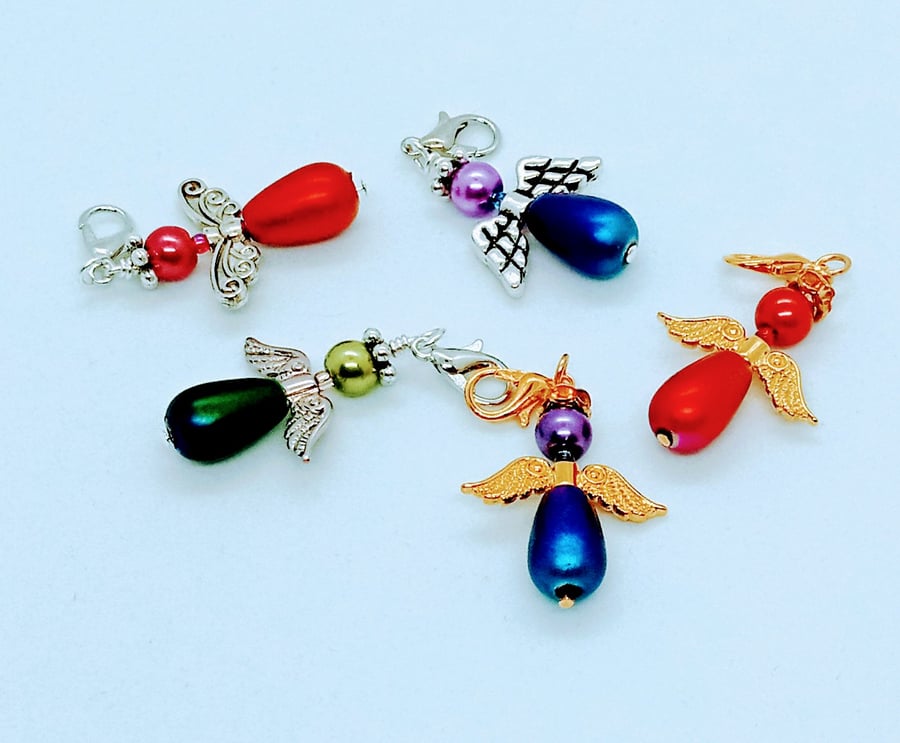Angel zip pull charms