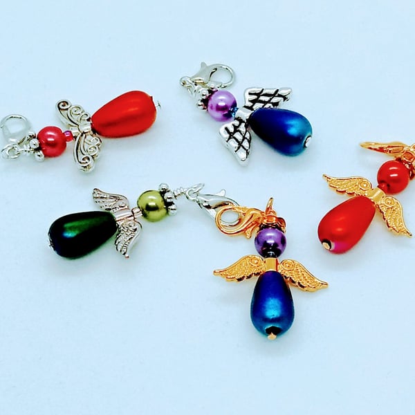 Angel zip pull charms