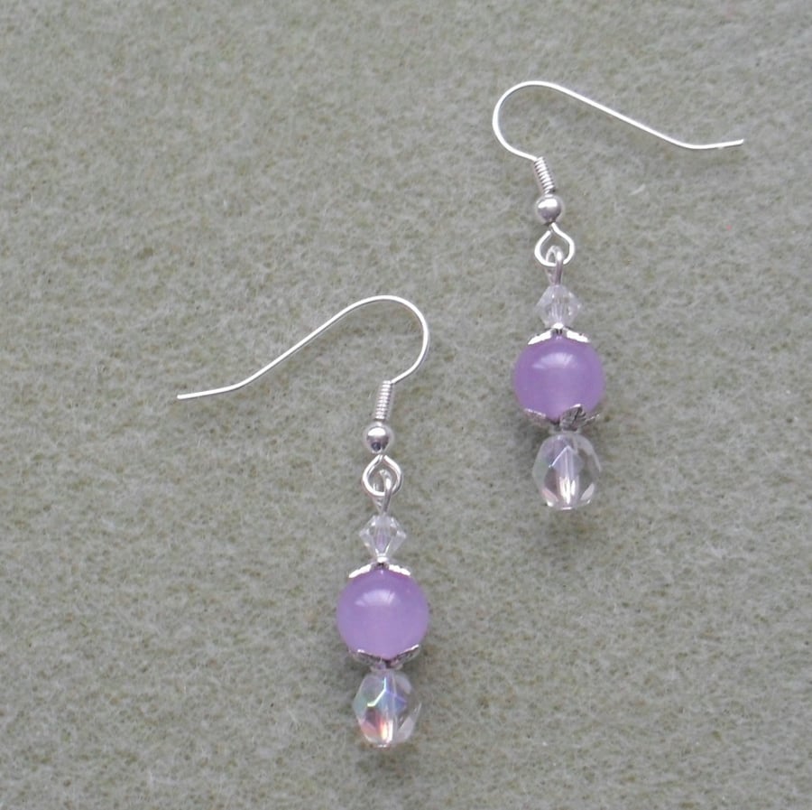 Lilac Quartzite Earrings