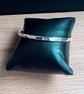 "August" - Sterling Silver Feature Hallmark Bangle - Made to any size - 27g  - Image 2