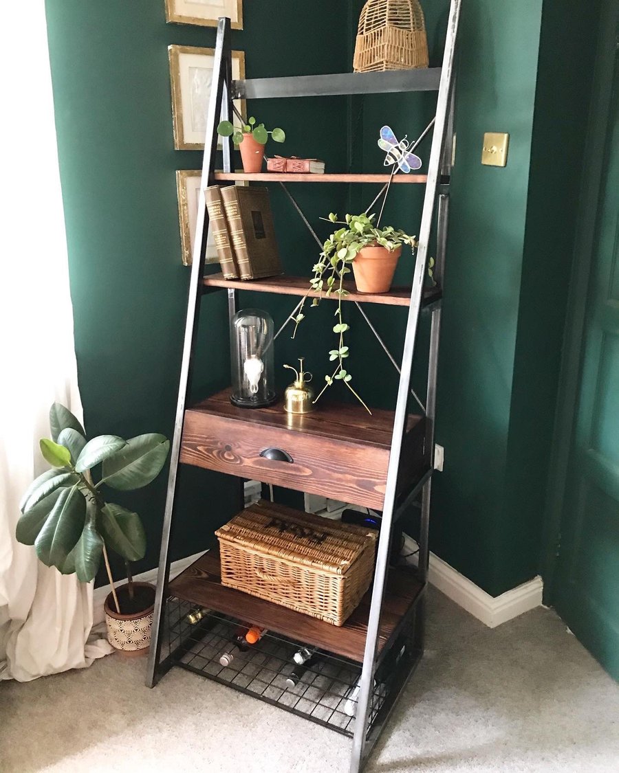 Industrial ladder style Storage Unit with drawer
