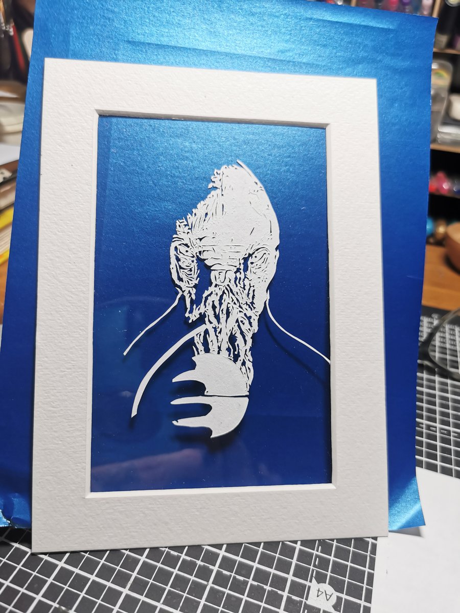 Ood - Doctor Who - handcut framed paper art