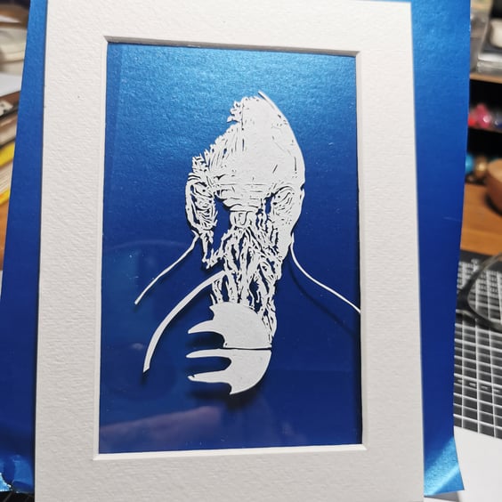 Ood - Doctor Who - handcut framed paper art