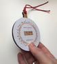 Highland Cow in Hat - Christmas Tree Ornament - Image 2