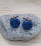 Blue polymer clay cufflinks - Image 4