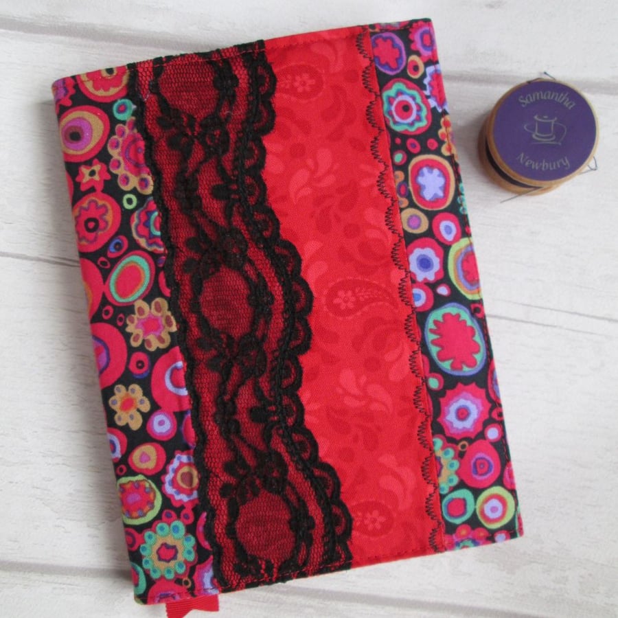 SOLD - A6 Kaffe Fassett Millefiori Patchwork Notebook Cover