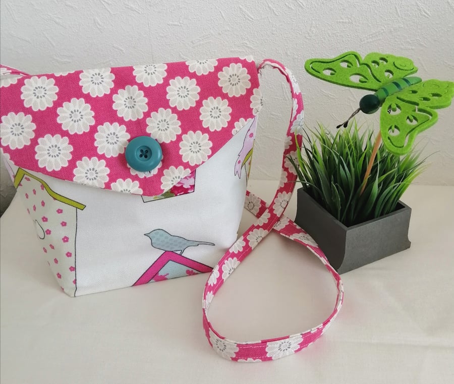  BIRDS AND FLOWERS SHOULDER BAG