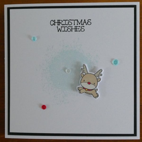 Sale - Reindeer Christmas Card - Personalised