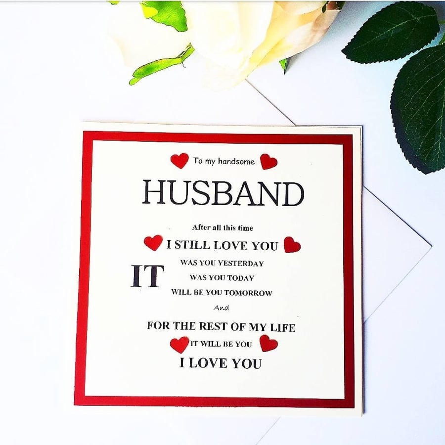 Husband valentine card, Valentines i love you card for husband