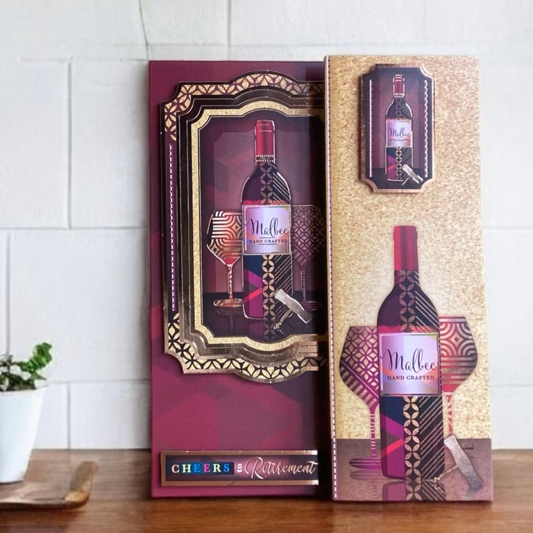 Happy Retirement Card for a Red Wine Lover. Retirement Card.