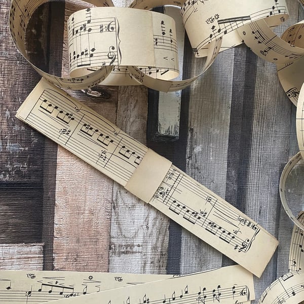 Music Sheet, Map or Book Paper chains