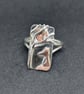 Sterling silver ring, Handmade ring with copper fox, Fox jewellery - Image 4