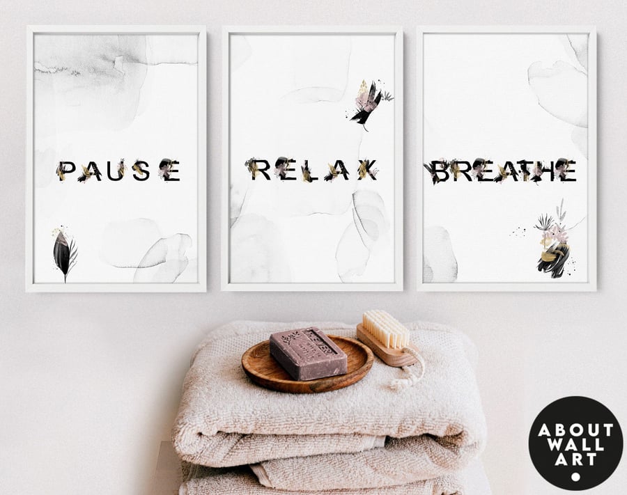 Home Decor Bathroom, Tropical Bathroom Aesthetic Spa Decoration, Botanical Print