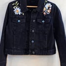 The Esme - Women's Black Denim Jacket - Size 8-10