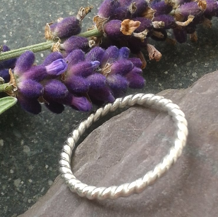 Sterling silver stacking rings set - Folksy