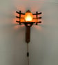 Torchiere Wall Sconce, Medieval Look, Reclaimed Wood and Ironwork - Image 8