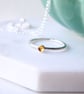 Citrine and Silver ring with small stone - Image 1