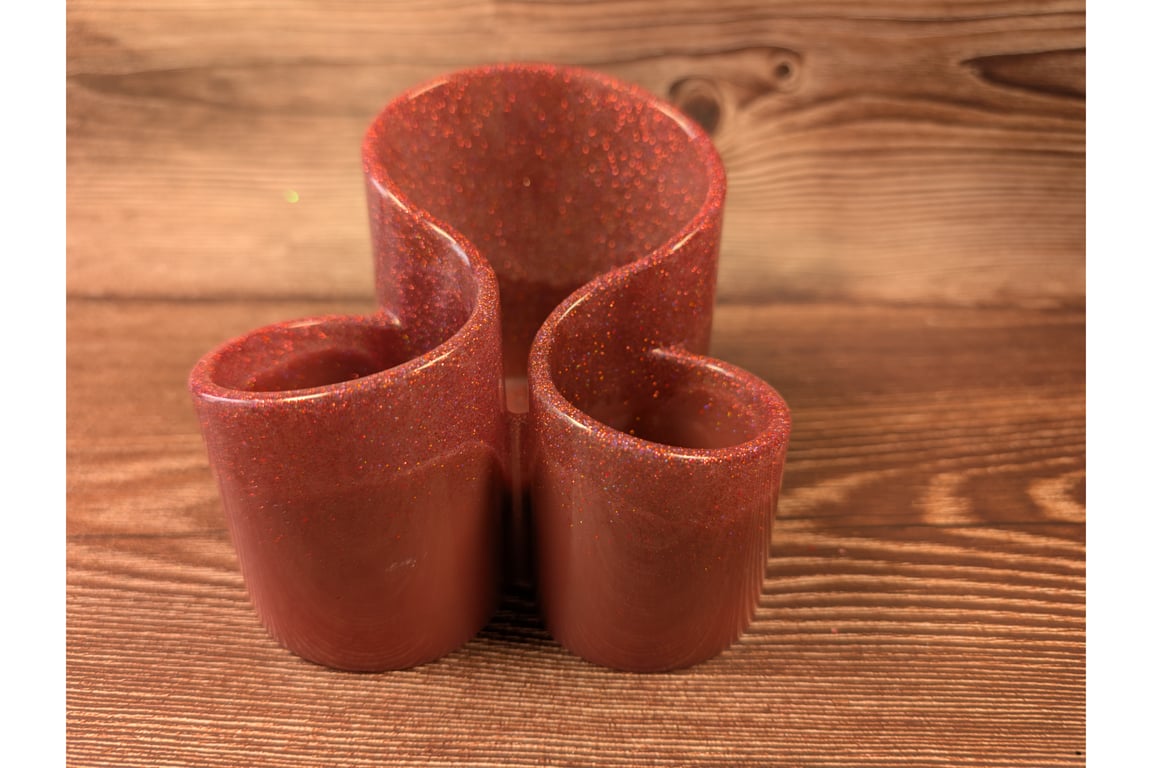 Triple-Chamber Resin Organiser – Dusky Rose