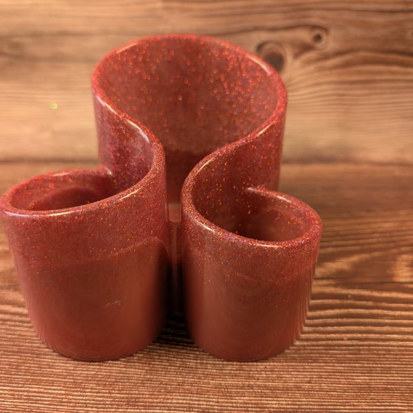 Triple-Chamber Resin Organiser – Dusky Rose