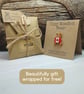 Canadian Flag Pin, Handmade Tiny Canada Teddy Bear Badge, Travel Gift - Image 5