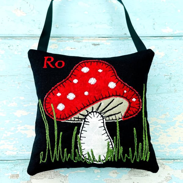 Nature Themed Toadstool Mushroom Linen Lavender Bags