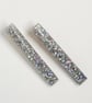 Silver Glitter Hair Clips Holographic - Image 4