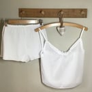 Cami and French Knickers Set white