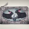 Linen hare zip pouch