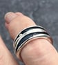 Freeform Stack Ring, silver freeform ring, silver stack ring, chunky stack ring, - Image 2