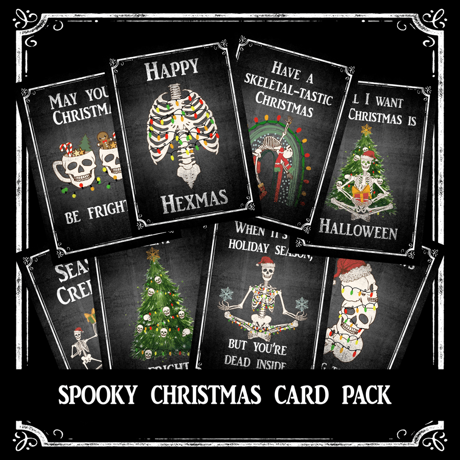 Gothic Christmas Card Pack of 8