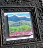 The Storm over the Hills - Original miniature collage. Framed  - Image 3