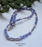 Designer AA Gade Tanzanite Nugget, Freshwater Pearl Sterling Silver Necklace - Image 1