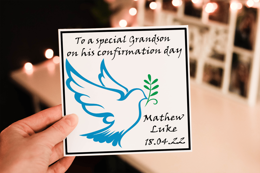 Grandson Confirmation Day Card, Confirmation Card For Grandson, Congratulations 