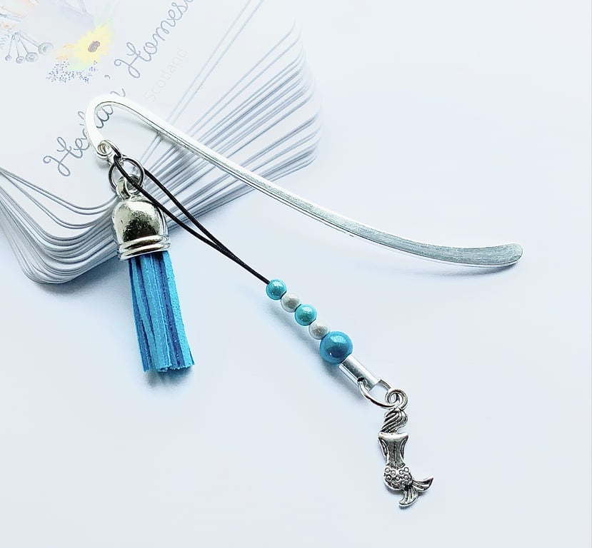 Mermaid Bookmark. Metal Bookmark. Beaded Bookmark. Reading. Books. Mermaids.