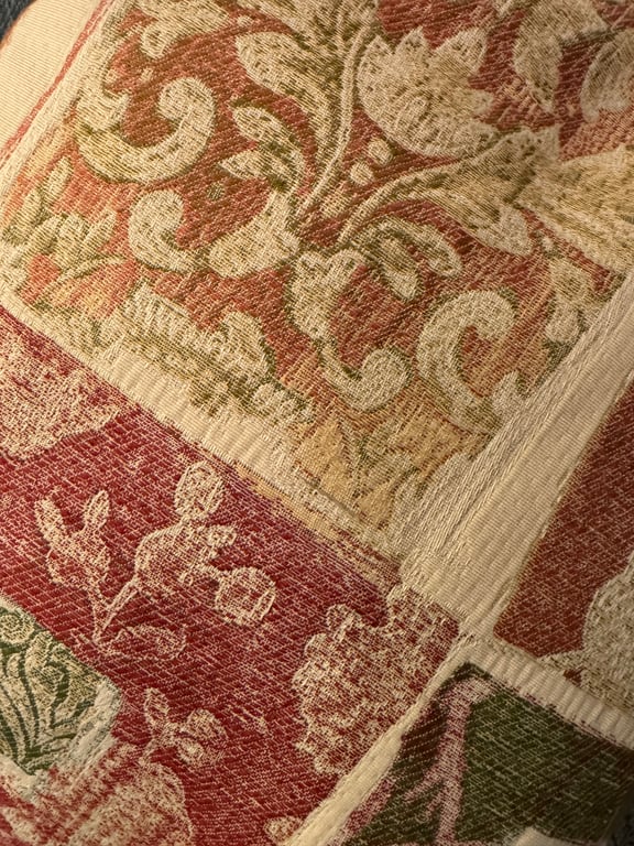 Handmade Patchwork Cushion in Vintage French Country Style