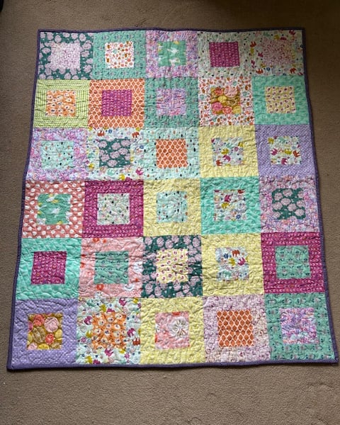 Girly Handmade Play-mat quilt