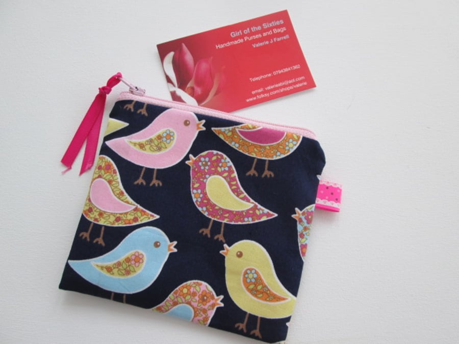 SALE Birds  Coin Purse