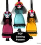 PDF Day of the Dead Doll Ornament Sewing Pattern - Image 1