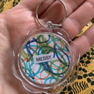 Messy and Too Darn Clean Keyring Double Sided Gift for Contrary Paradox persona