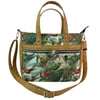 Hummingbird handbag with faux leather, ladies floral tote, women’s gift