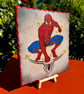Spiderman bespoke wooden plaque 