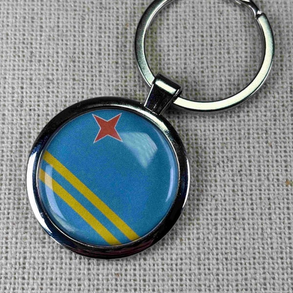 Aruba Flag Keyring