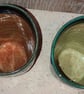 Seagreen, heart decorated large stoneware mugs - Image 3